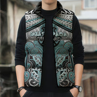 Aotearoa Iwi Ngati Paoa Personalised Sleeveless Puffer Jacket Maori Kowhaiwhai Pattern