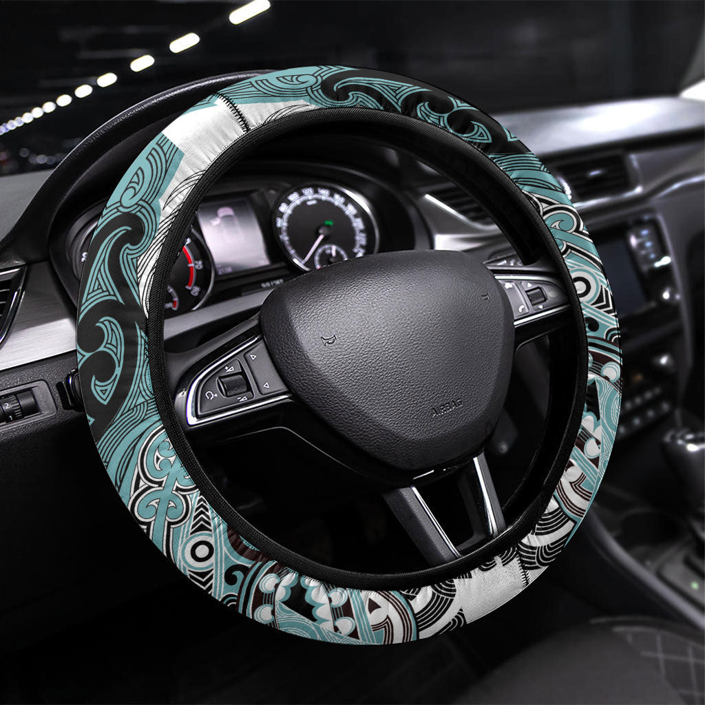 Aotearoa Iwi Ngati Paoa Steering Wheel Cover Maori Kowhaiwhai Pattern