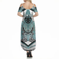 Aotearoa Iwi Ngati Paoa Personalised Summer Maxi Dress Maori Kowhaiwhai Pattern