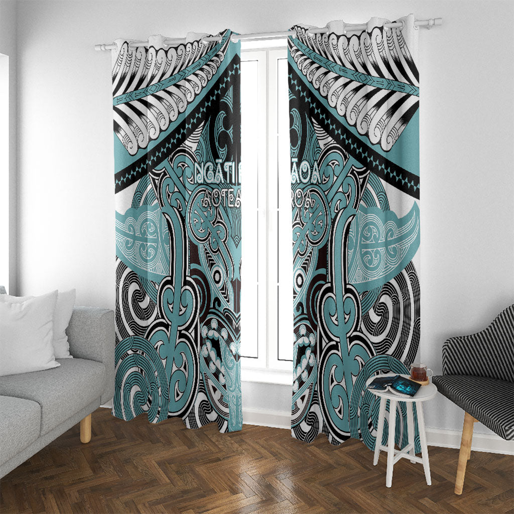 Aotearoa Iwi Ngati Paoa Window Curtain Maori Kowhaiwhai Pattern