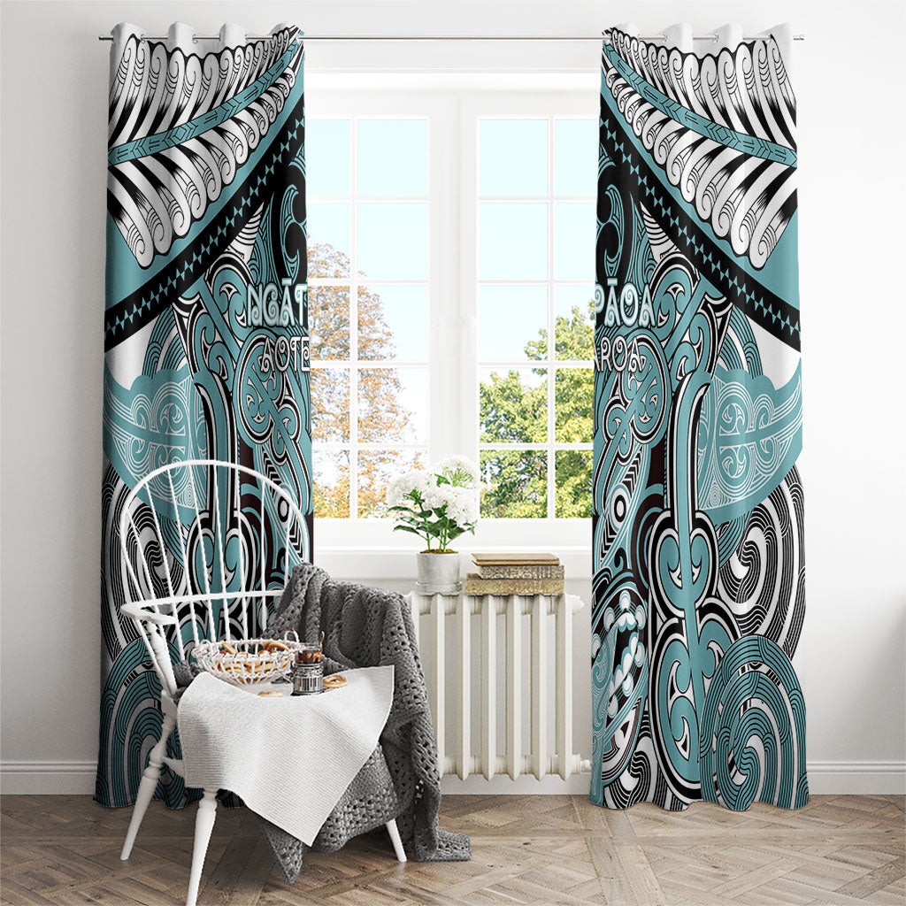 Aotearoa Iwi Ngati Paoa Window Curtain Maori Kowhaiwhai Pattern
