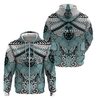 Aotearoa Iwi Ngati Paoa Personalised Zip Hoodie Maori Kowhaiwhai Pattern
