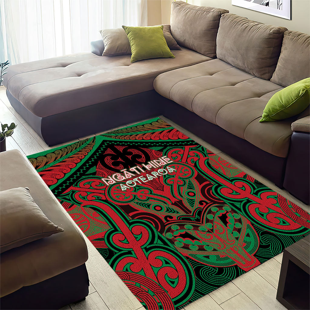 Aotearoa Iwi Ngati Hine Area Rug Maori Kowhaiwhai Pattern