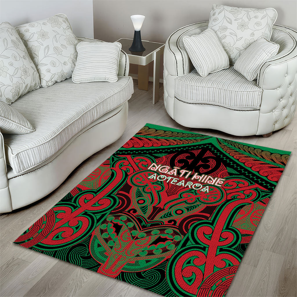 Aotearoa Iwi Ngati Hine Area Rug Maori Kowhaiwhai Pattern