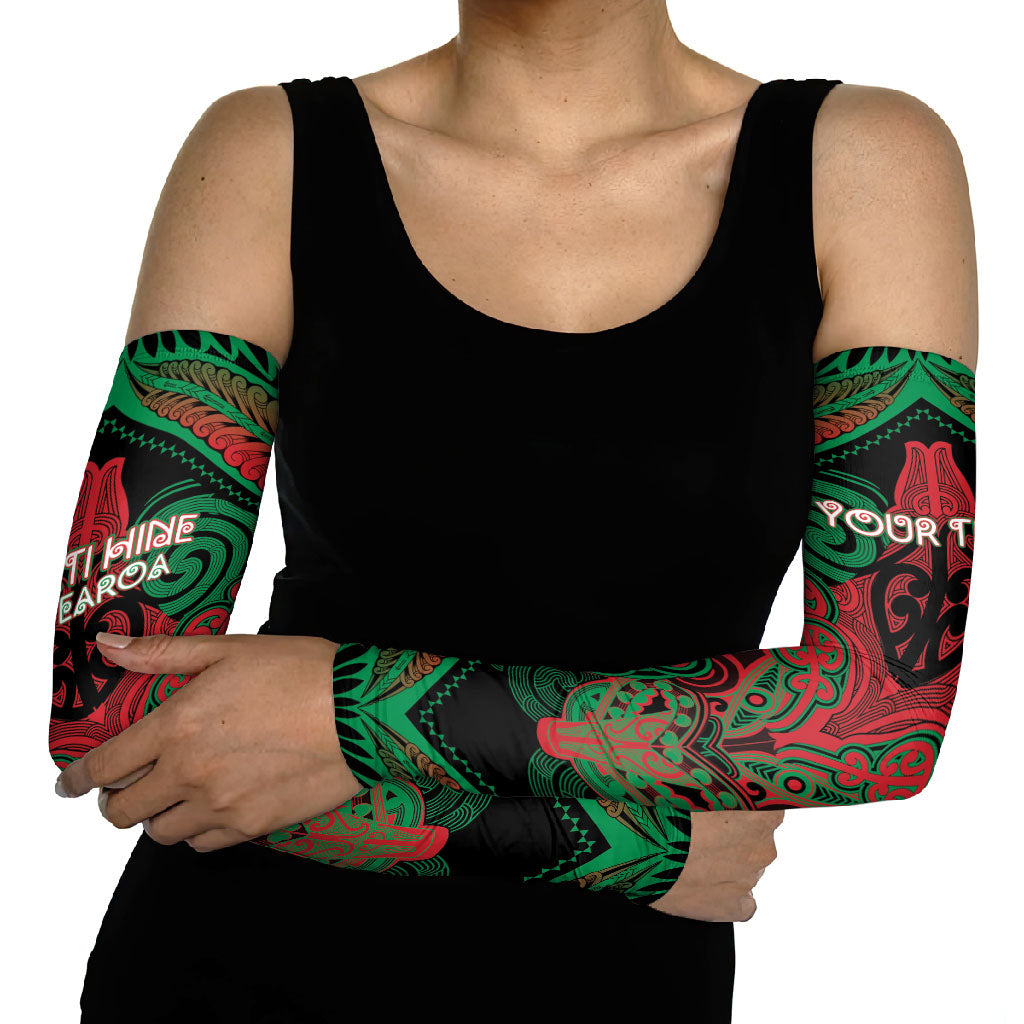 Aotearoa Iwi Ngati Hine Personalised Arm Sleeves Maori Kowhaiwhai Pattern