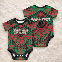 Aotearoa Iwi Ngati Hine Personalised Baby Onesie Maori Kowhaiwhai Pattern