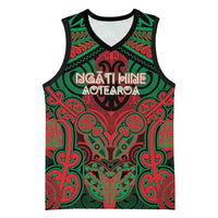 Aotearoa Iwi Ngati Hine Personalised Basketball Jersey Maori Kowhaiwhai Pattern