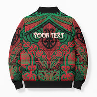 Aotearoa Iwi Ngati Hine Personalised Bomber Puffer Jacket Maori Kowhaiwhai Pattern