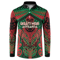 Aotearoa Iwi Ngati Hine Personalised Button Sweatshirt Maori Kowhaiwhai Pattern