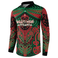 Aotearoa Iwi Ngati Hine Personalised Button Sweatshirt Maori Kowhaiwhai Pattern