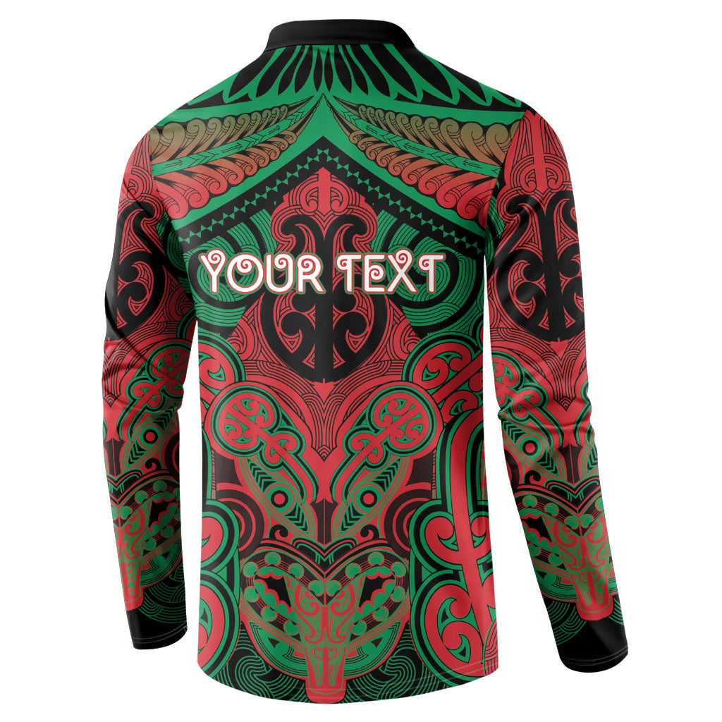 Aotearoa Iwi Ngati Hine Personalised Button Sweatshirt Maori Kowhaiwhai Pattern