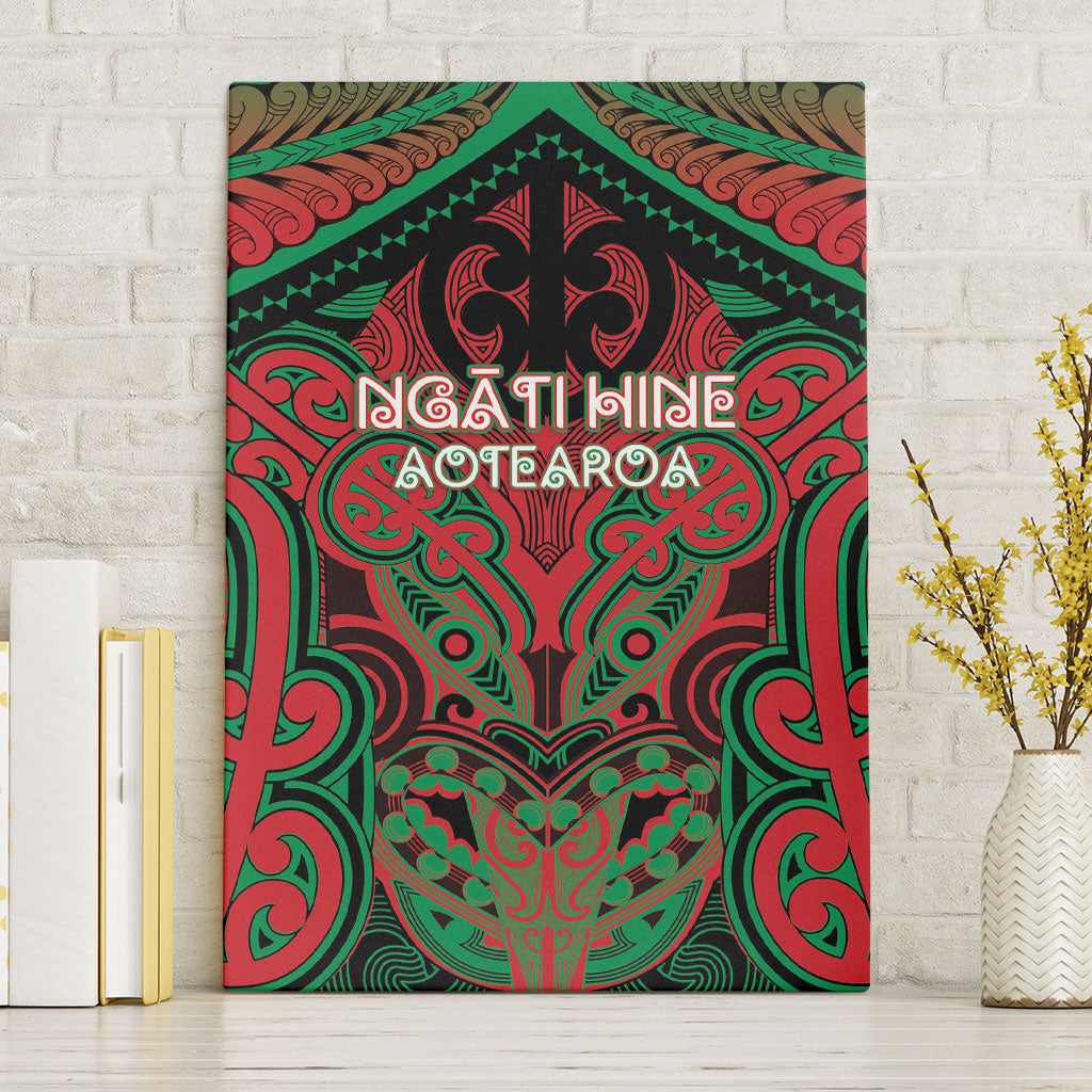 Aotearoa Iwi Ngati Hine Canvas Wall Art Maori Kowhaiwhai Pattern