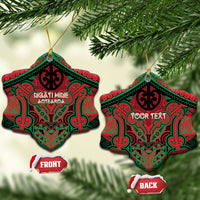 Aotearoa Iwi Ngati Hine Personalised Ceramic Ornament Maori Kowhaiwhai Pattern