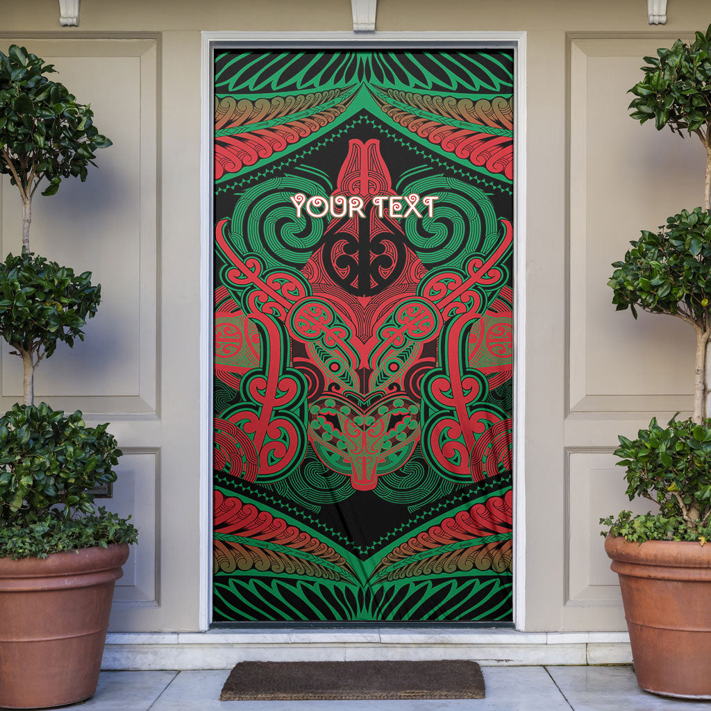 Aotearoa Iwi Ngati Hine Personalised Door Cover Maori Kowhaiwhai Pattern