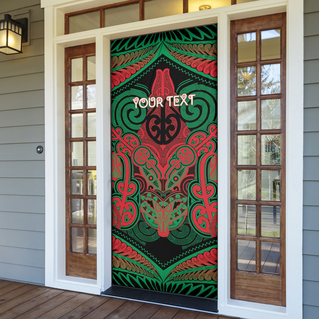 Aotearoa Iwi Ngati Hine Personalised Door Cover Maori Kowhaiwhai Pattern