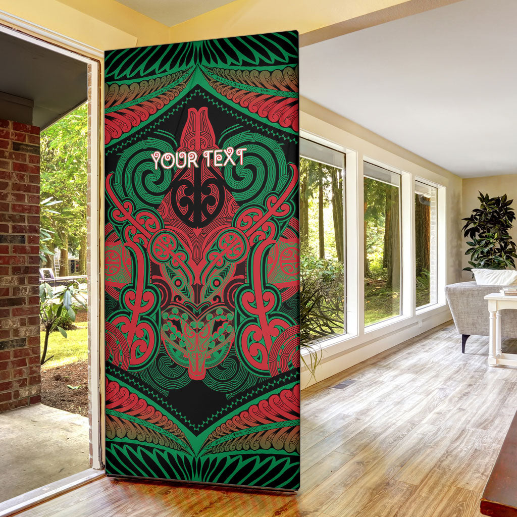 Aotearoa Iwi Ngati Hine Personalised Door Cover Maori Kowhaiwhai Pattern