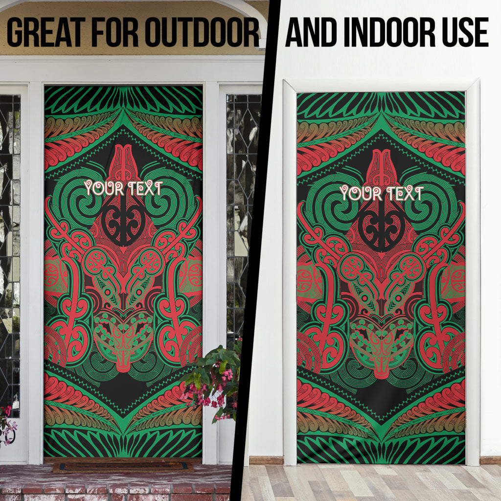 Aotearoa Iwi Ngati Hine Personalised Door Cover Maori Kowhaiwhai Pattern