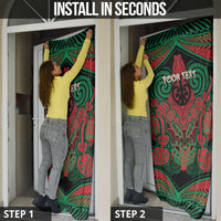 Aotearoa Iwi Ngati Hine Personalised Door Cover Maori Kowhaiwhai Pattern