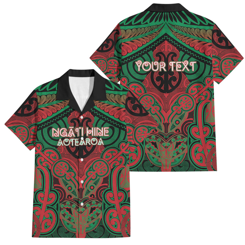 Aotearoa Iwi Ngati Hine Personalised Family Matching Long Sleeve Bodycon Dress and Hawaiian Shirt Maori Kowhaiwhai Pattern