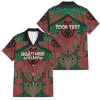 Aotearoa Iwi Ngati Hine Personalised Family Matching Puletasi and Hawaiian Shirt Maori Kowhaiwhai Pattern