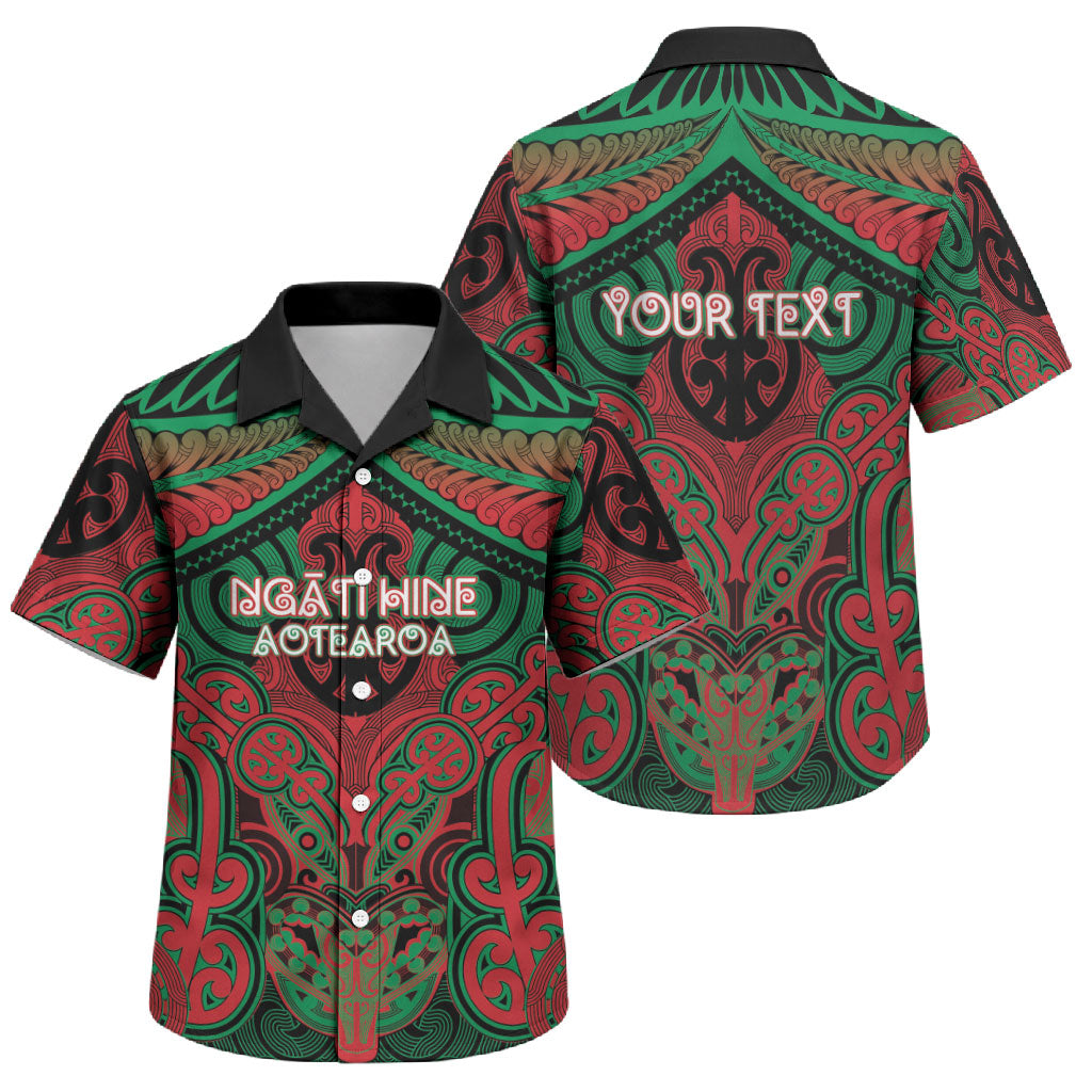 Aotearoa Iwi Ngati Hine Personalised Family Matching Puletasi and Hawaiian Shirt Maori Kowhaiwhai Pattern