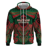 Aotearoa Iwi Ngati Hine Personalised Hoodie Maori Kowhaiwhai Pattern