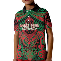 Aotearoa Iwi Ngati Hine Personalised Kid Polo Shirt Maori Kowhaiwhai Pattern