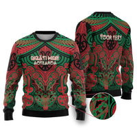 Aotearoa Iwi Ngati Hine Personalised Ugly Christmas Sweater Maori Kowhaiwhai Pattern