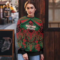Aotearoa Iwi Ngati Hine Personalised Ugly Christmas Sweater Maori Kowhaiwhai Pattern