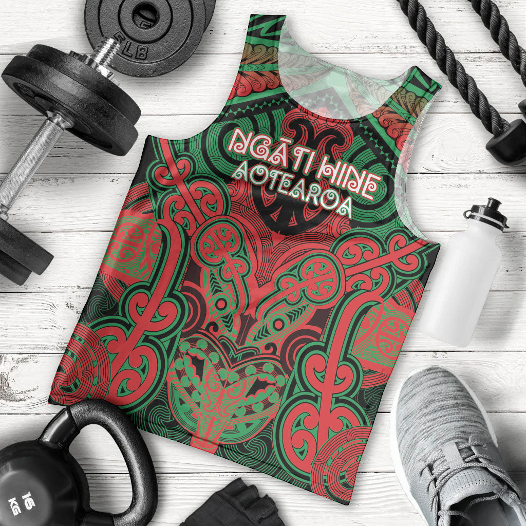 Aotearoa Iwi Ngati Hine Personalised Men Tank Top Maori Kowhaiwhai Pattern