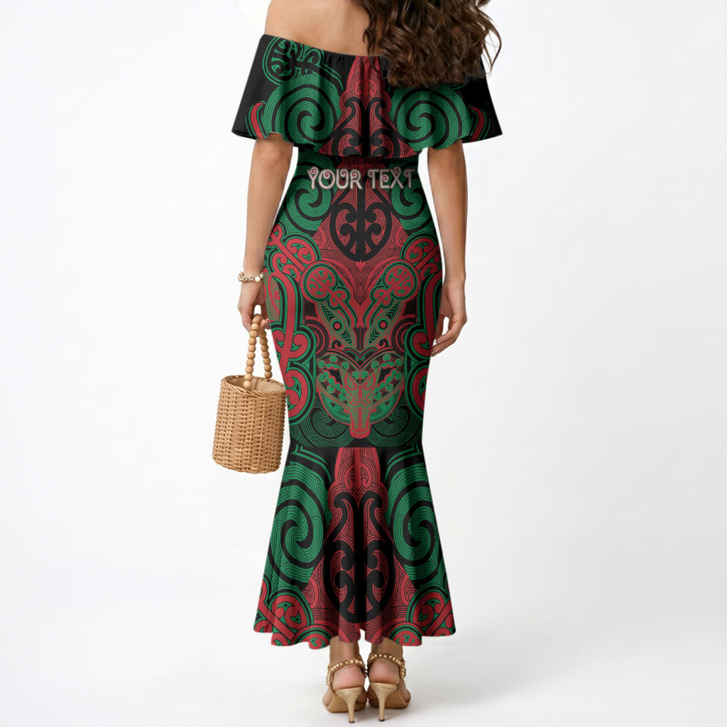 Aotearoa Iwi Ngati Hine Personalised Mermaid Dress Maori Kowhaiwhai Pattern