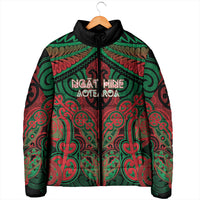 Aotearoa Iwi Ngati Hine Personalised Padded Jacket Maori Kowhaiwhai Pattern
