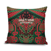 Aotearoa Iwi Ngati Hine Pillow Cover Maori Kowhaiwhai Pattern