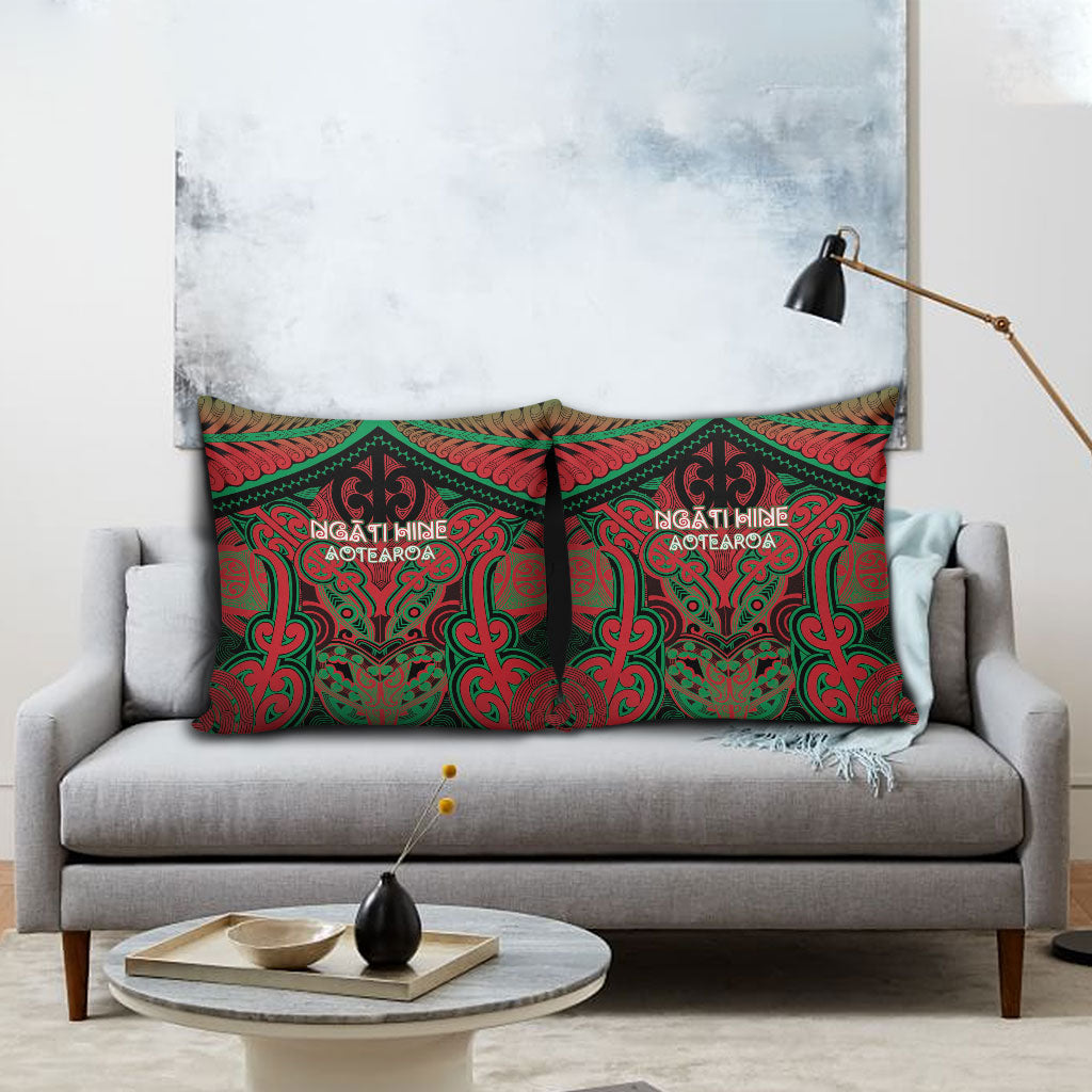 Aotearoa Iwi Ngati Hine Pillow Cover Maori Kowhaiwhai Pattern