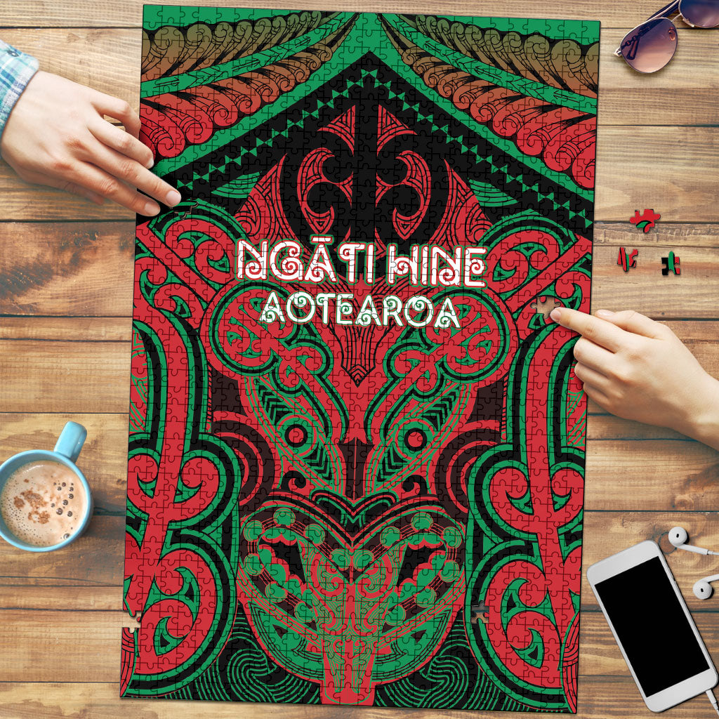 Aotearoa Iwi Ngati Hine Puzzle Maori Kowhaiwhai Pattern