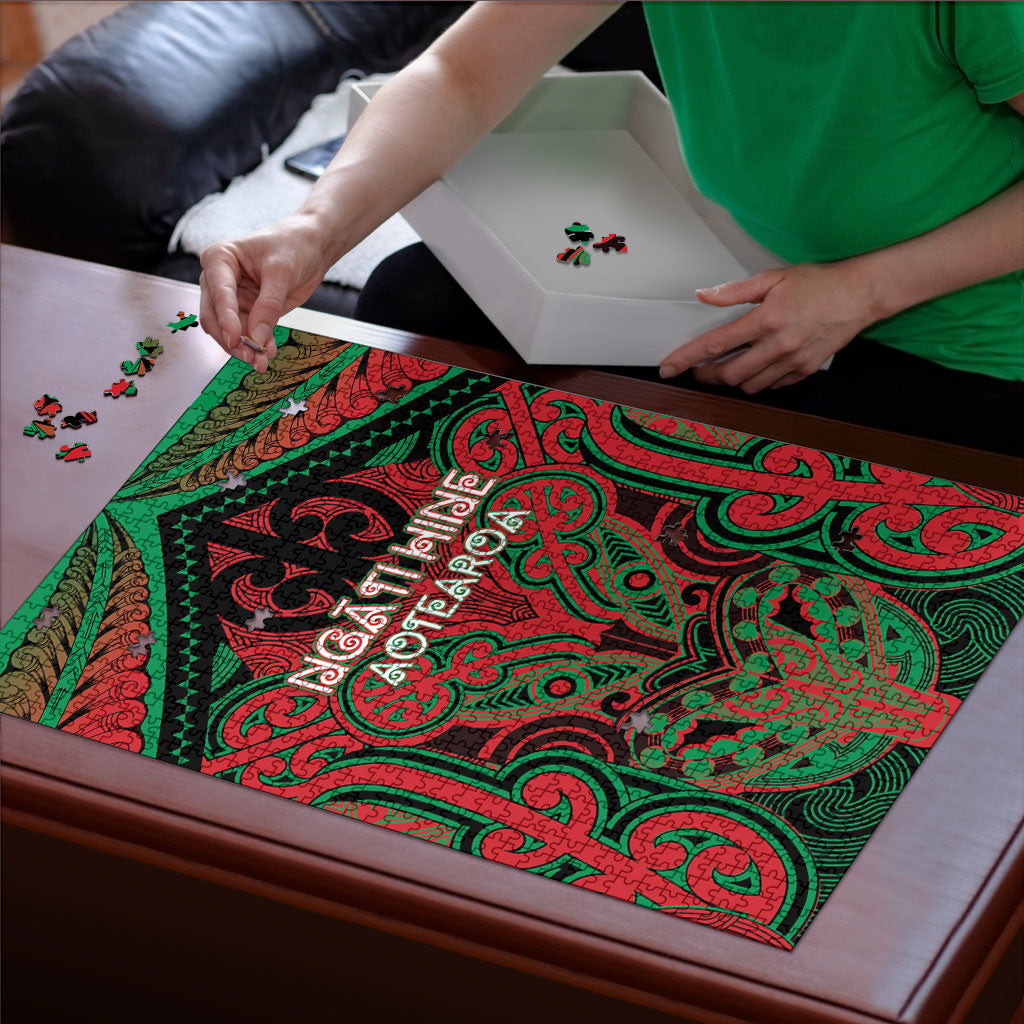 Aotearoa Iwi Ngati Hine Puzzle Maori Kowhaiwhai Pattern