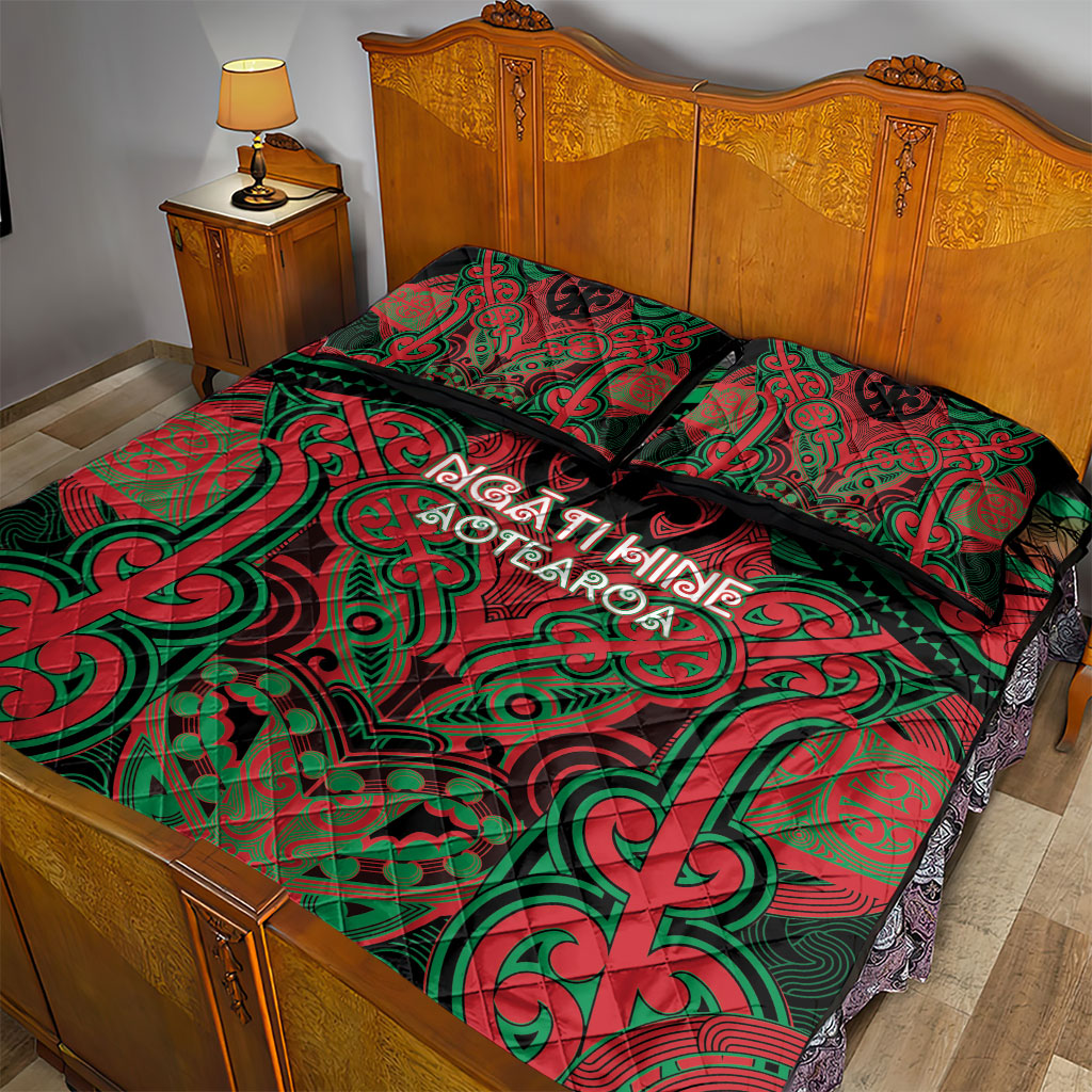 Aotearoa Iwi Ngati Hine Quilt Bed Set Maori Kowhaiwhai Pattern