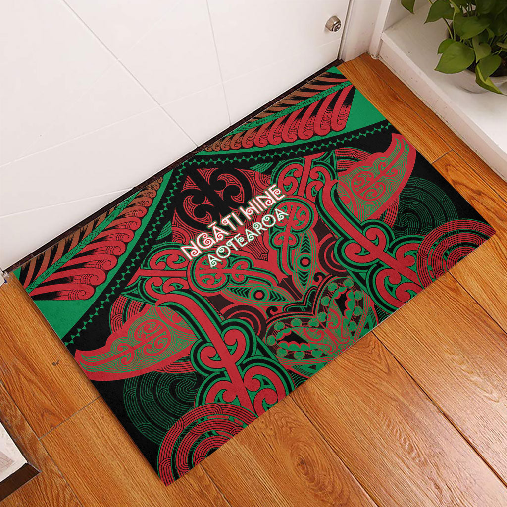 Aotearoa Iwi Ngati Hine Rubber Doormat Maori Kowhaiwhai Pattern