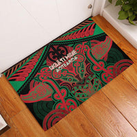 Aotearoa Iwi Ngati Hine Rubber Doormat Maori Kowhaiwhai Pattern