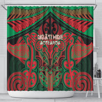 Aotearoa Iwi Ngati Hine Shower Curtain Maori Kowhaiwhai Pattern