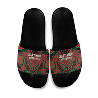 Aotearoa Iwi Ngati Hine Slide Sandals Maori Kowhaiwhai Pattern