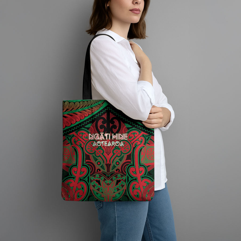 Aotearoa Iwi Ngati Hine Tote Bag Maori Kowhaiwhai Pattern