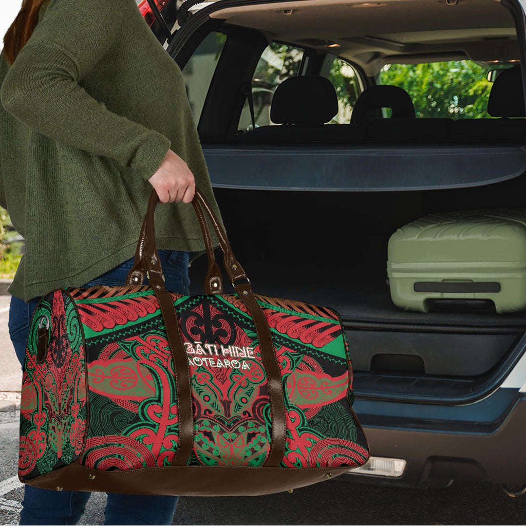 Aotearoa Iwi Ngati Hine Travel Bag Maori Kowhaiwhai Pattern