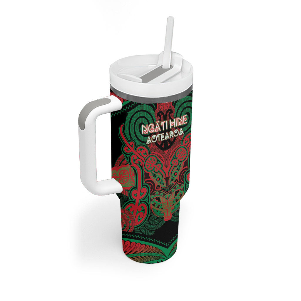 Aotearoa Iwi Ngati Hine Personalised Tumbler With Handle Maori Kowhaiwhai Pattern