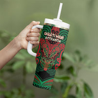 Aotearoa Iwi Ngati Hine Personalised Tumbler With Handle Maori Kowhaiwhai Pattern