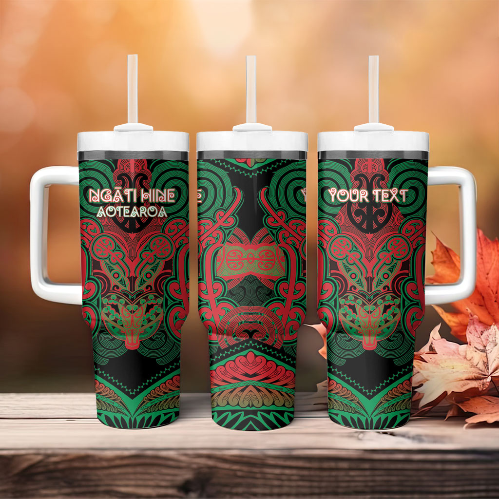 Aotearoa Iwi Ngati Hine Personalised Tumbler With Handle Maori Kowhaiwhai Pattern