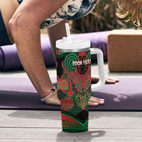 Aotearoa Iwi Ngati Hine Personalised Tumbler With Handle Maori Kowhaiwhai Pattern
