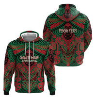 Aotearoa Iwi Ngati Hine Personalised Zip Hoodie Maori Kowhaiwhai Pattern