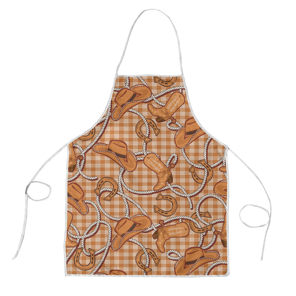 Brown Hawaii Palaka Cowboy Apron Hawaiian Paniolo Festival Spirit