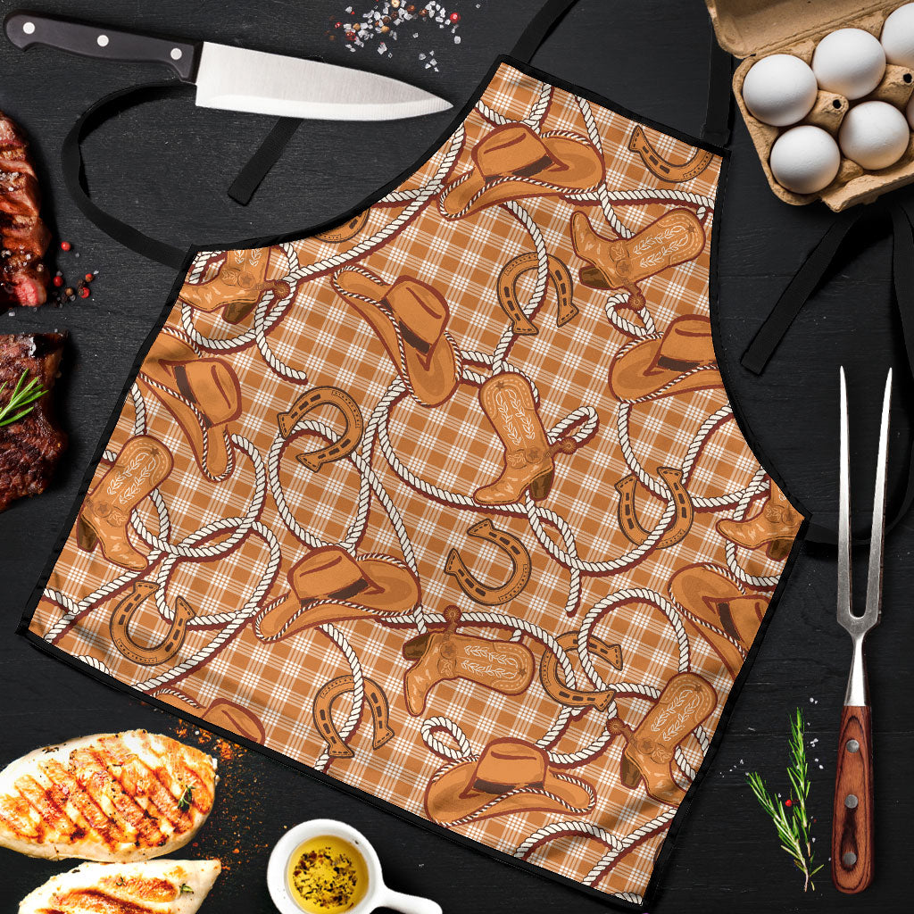 Brown Hawaii Palaka Cowboy Apron Hawaiian Paniolo Festival Spirit